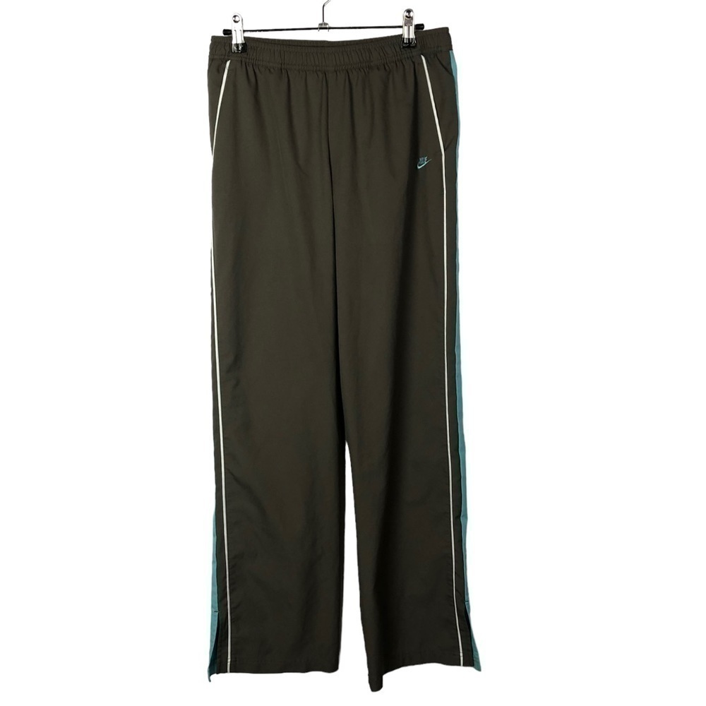 Nike Y2K Brown & Turquoise Blue Straight Leg Athletic Pants M‎